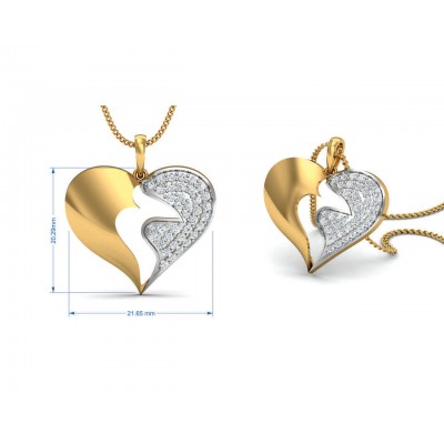 Pana Diamond Heart Pendant Earring & Ring Set